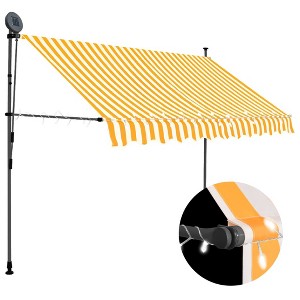 vidaXL Door Canopy Gray and Transparent 39.4 in.x31.5 in. Polycarbonate - 1 of 4