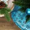 Northlight Sequin Snowflake Pattern Mini Christmas Tree Skirt - Blue - 20" - 3 of 4