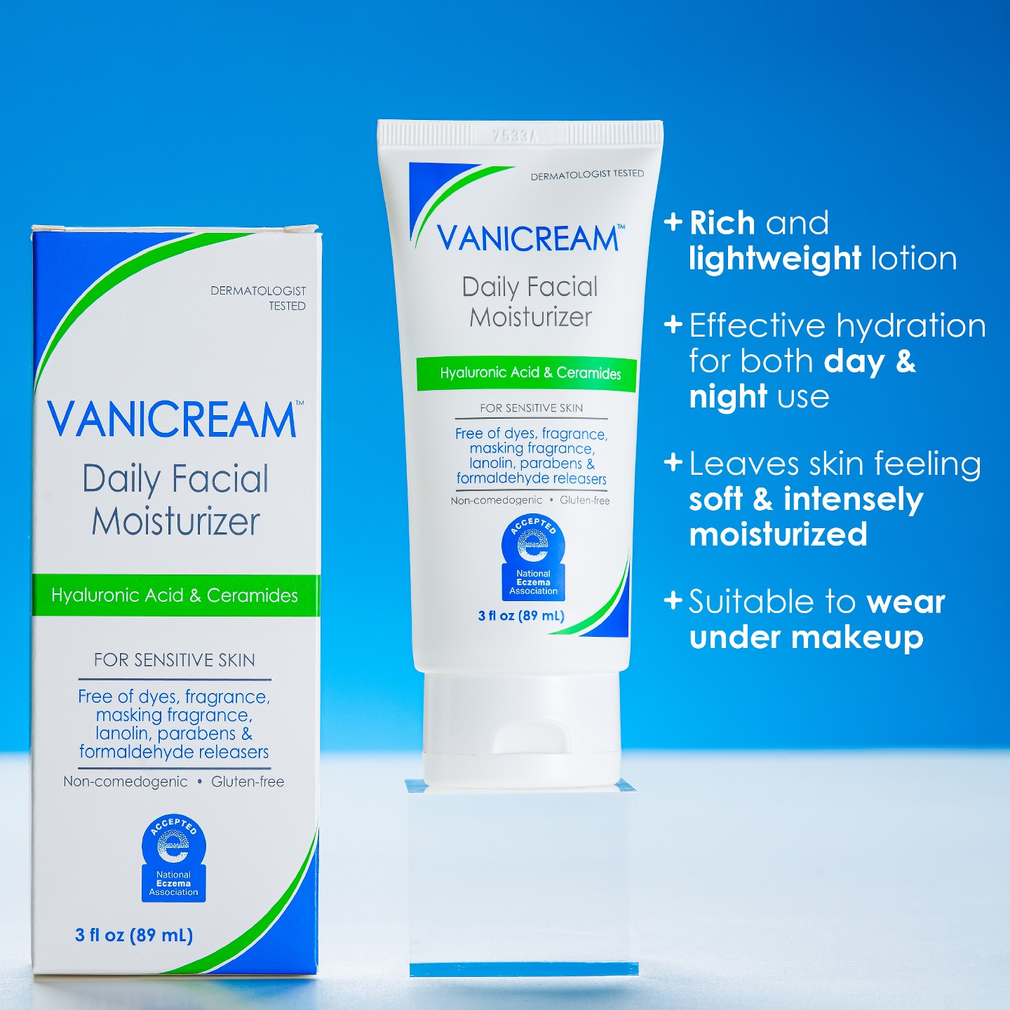 Увлажняющий крем для лица Vanicream Daily для чувствительной кожи, 3 fl oz — фото 3