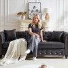 SKRAN Chesterfield Sofa with Rolled Arms 3 Seater with Button Design and for Apartment,Living Room - 4 of 4