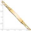 Black Bow Jewelry Ladies 14k Yellow Gold Solid Figaro I.D. Bracelet, 7 Inch - 3 of 4
