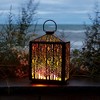 Forest Cut Metal Lantern with Gold Accent 16"H - 2 of 4