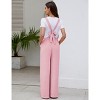 Clearlove Maternity Jumpsuit Women's Casual Sleeveless Tie Loose Jumpsuit With Pockets - 4 of 4