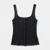Women's Pointelle Button-Front Tank Top - Universal Thread™ - 4 of 4