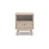 Signature Design by Ashley Birkmore One Drawer Nightstand with USB Charging Port, Light Oak Finish, Floral Accent Drawer, Tan - 4 of 4