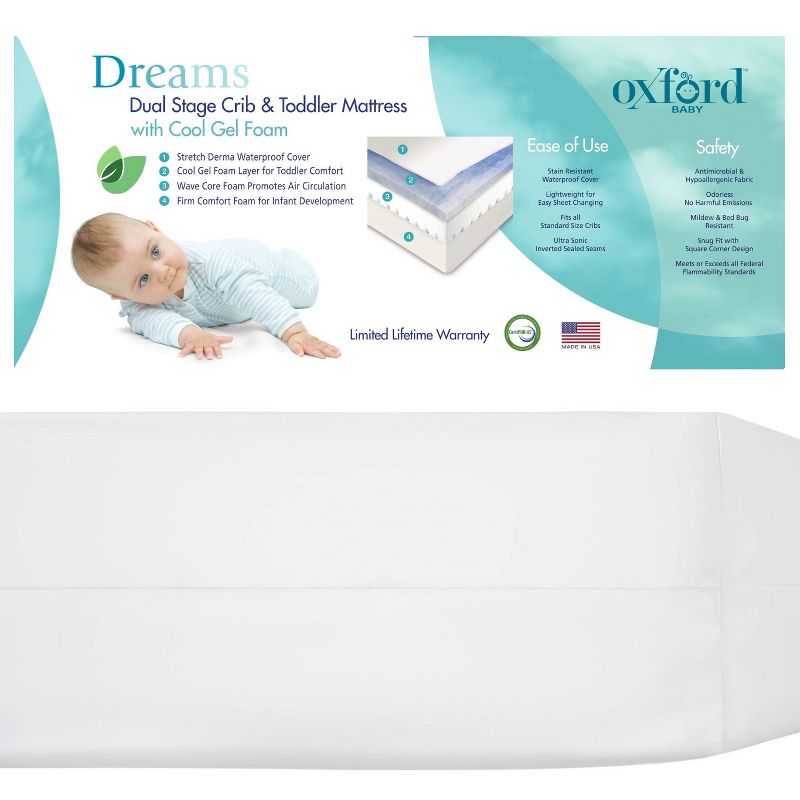 Oxford Baby Dreams Dual Stage Crib &#38; Toddler Mattress, 5 of 7