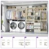 Aheaplus 132" Closet System with Adjustable Shelves and Drawers, Wall-mounted Space-Saving Closet Organizer with Hanging Rods - 4 of 4