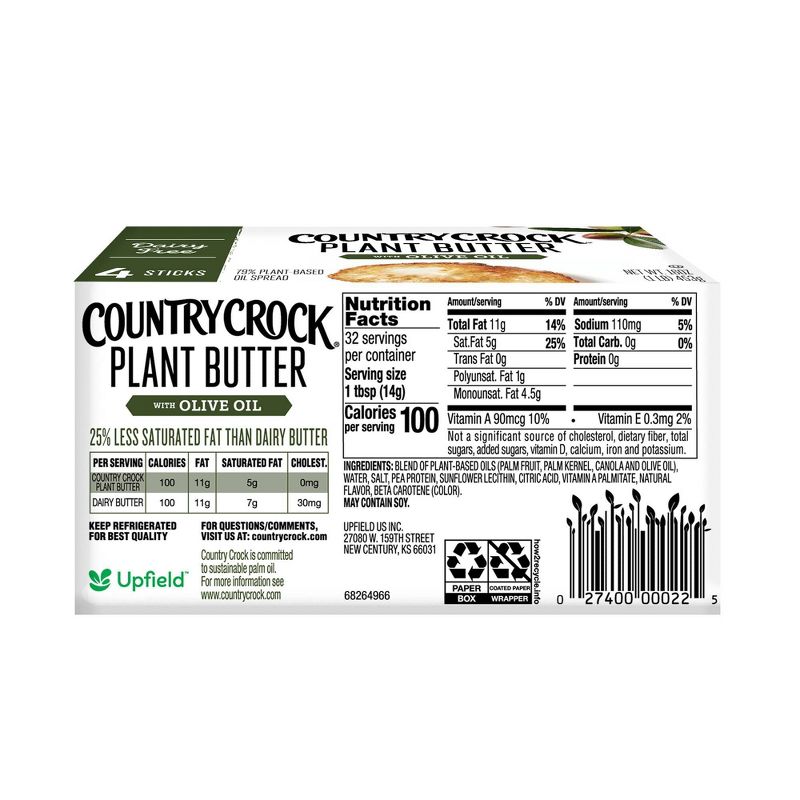 Country Crock Plant Based Olive Oil Butter Sticks - 16oz, 3 of 9