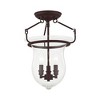 Livex Lighting Canterbury 3 - Light Semi-Flush Mount in  Bronze - 4 of 4