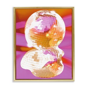 Stupell Industries Groovy Disco Abstraction Floating Frame Canvas Art - 1 of 4