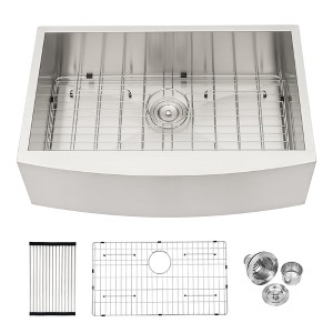 33 Farmhouse Sink - 33 Inch Kitchen Sink Stainless Steel 16 gauge Apron Front Kitchen Sink - 1 of 4
