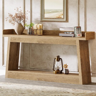 Tribesigns Long Console Table, 70.9"Entryway Table with Storage, Narrow Sofa Table Behind Couch, Accent Table for Hallway, Living Room, Rustic Brown