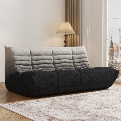 SYFERLORY Armless 3-Seat Togo THREE Seater Large Bean Bag Sofa