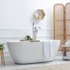 WOWOW Brass Waterfall Single-Handle Floor Mount Freestanding Bathtub Faucet with Hand Shower - 2 of 4