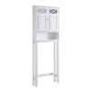 Teamson Home 25" x 68"  Dawson Wooden 2-Door Over the Toilet Space Saver, White - 2 of 4