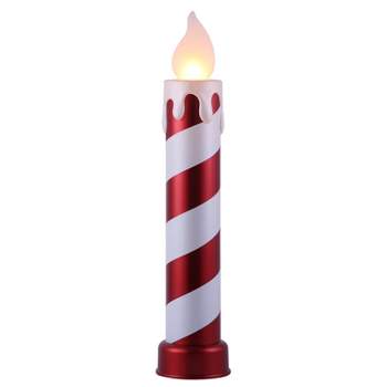 Mr. Christmas 36" Striped Metallic LED Retro Candle Outdoor Decoration