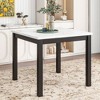 5 PCS Dining Set Counter Height Dining Table Set Bar Height Dining Set with 4 Velvet-Upholstered Chairs&Faux Marble Top Dining Table-ModernLuxe - 4 of 4