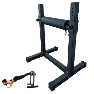 Bulgarian Split Squat Stand, Adjustable Single Leg Squat Stand, 11 Adjustable Roller Height Lower Body Gym Equipment - 1 of 4