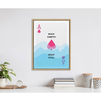 Natural Wood Framed Motivational Quote Canvas Print, 18" x 24"