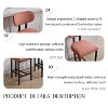 Bar Stools Set of 2, 26 Inch Modern Upholstered Fabric Bar Height Bar Stools orange - 4 of 4