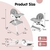 Napei 6- in -1 Baby High Chair with 5 -Point Safety Harness and Adjustable Dining Tray,Foldable High Chair for Space-Saving - 3 of 4