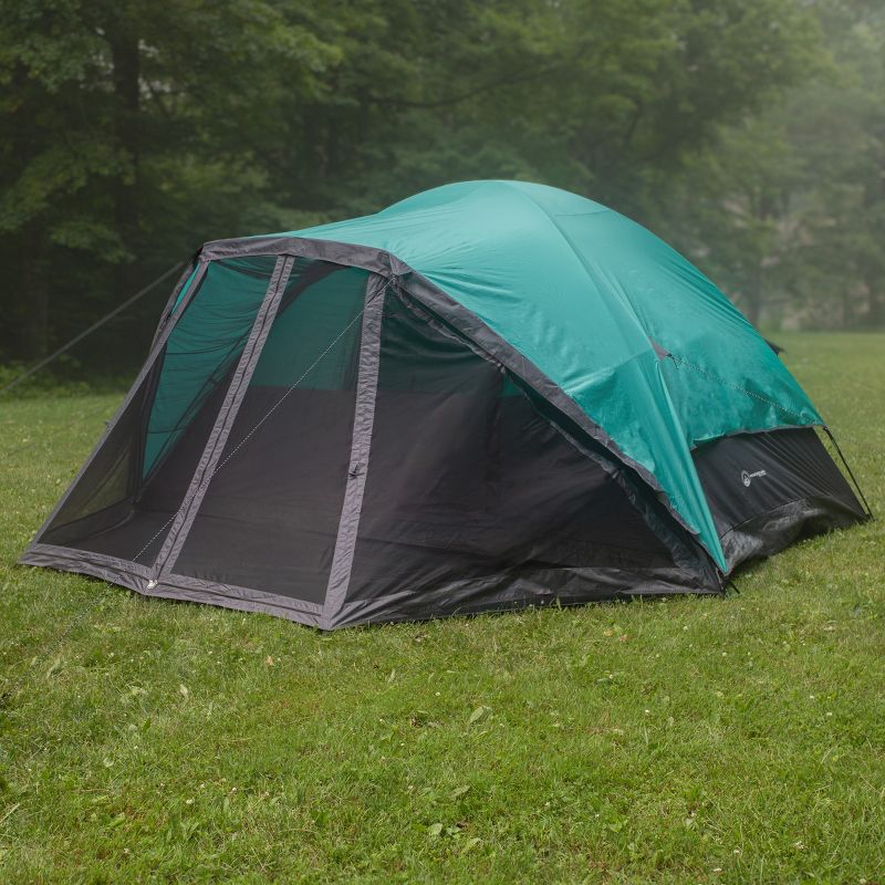 Wakeman Outdoors 6 Man Tent with Screen Room, Teal, 2 of 15