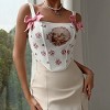 Women Casual Tank Tops Croset Back Strapless Bralette Wrap Sexy Casual Summer Spaghetti Strap - 3 of 4
