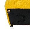 Sapphtopaz 18" Modern Velvet Ottoman Upholstered Foot Stool Small Vanity Stool with Tapered Legs Shoe Bench for Living Room, Bedroom, Entryway - 4 of 4