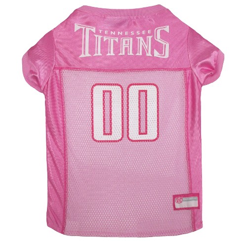 NFL Tennessee Titans Pets First Pink Pet Football Jersey - Pink XS