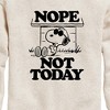 Boys' - Peanuts - Joe Cool Nope Not Today Graphic Long Sleeve Fleece Sweatshirt - 2 of 4