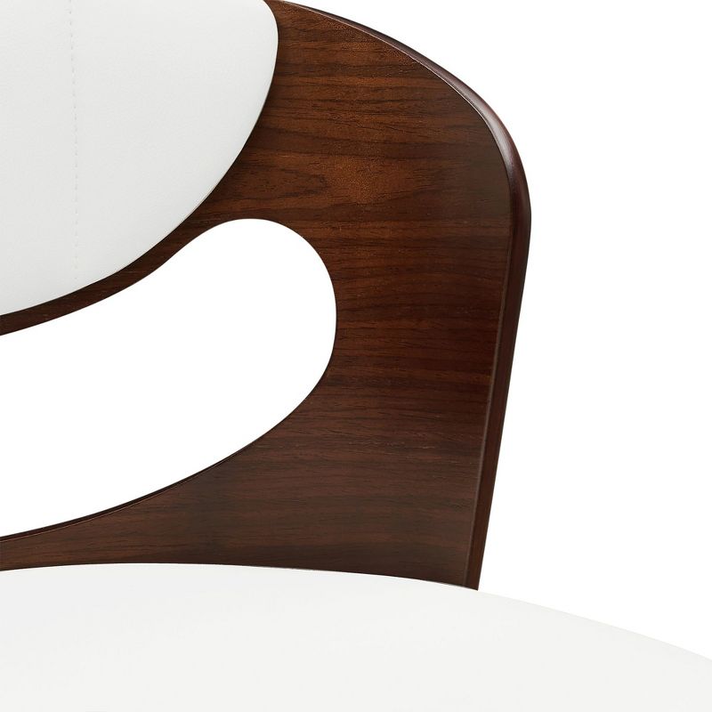 VECELO Swivel Bar Stools Height Adjustable Wooden Barstools, Set of 2 Seats, 5 of 10