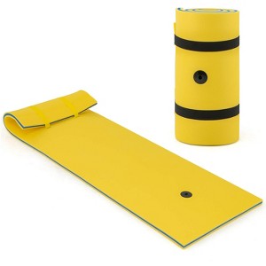 Costway 3-Layer Tear-Resistant Foam Floating Pad Island Water Sports Relaxing - 1 of 4