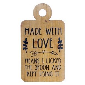 VIP Wood 24 in. Brown Made With Love Sign - 1 of 2
