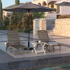Flash Furniture Monterey Set of 2 Adjustable Adirondack Loungers with Cup Holders- All-Weather Indoor/Outdoor HDPE Lounge Chairs - 4 of 4