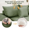 170" Oversized Cloud Modular Sectional Couch, Premium Corduroy 3-Seater Extra-Thick Armrests, Good Resilience Cushion, 12 Throw Pillows - 4 of 4