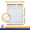 Filter King 10x20x1 Air Filter | 6-PACK | MERV 13 HVAC Pleated A/C Furnace Filters | MADE IN USA | Actual Size: 9.5 x 19.5 x .75" - 2 of 4