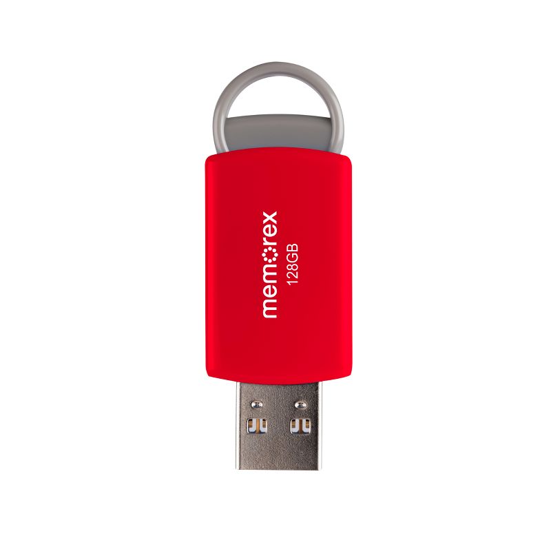 Memorex 128GB Flash Drive USB 2.0 - Red (32020012821), 3 of 8