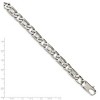 Black Bow Jewelry Men's 10mm Polished Stainless Steel Fancy Curb Chain Bracelet, 8.5 Inch - 4 of 4