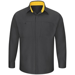 Red Kap Men's Long Sleeve Performance Plus Shop Shirt With Oilblok Technology - 1 of 4
