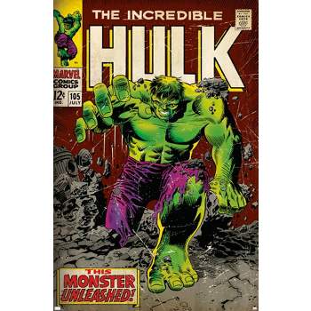 Trends International Marvel Comics Hulk - Incredible Hulk Special #1 Framed  Wall Poster Prints Black Framed Version 22.375\