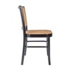 East at Main Set of 2 Pia Side Chairs Black/Brown: Hardwood Frame, No Assembly, Armless Design - 4 of 4