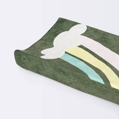 Plush Changing Pad Cover Rainbow - Cloud Island™ - Green