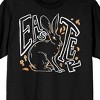 Easter Bunny Outline Men's Black Short Sleeve Crew Neck Tee - 2 of 3