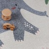 Jungle Animals Non-Slip Kids Playroom Nursery Washable Indoor Area Rug by Blue Nile Mills - 4 of 4