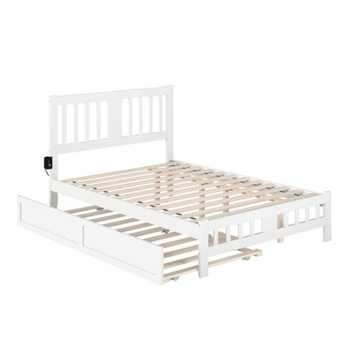 Full Tahoe Bed With Footboard And Twin Trundle White - Atlantic ...