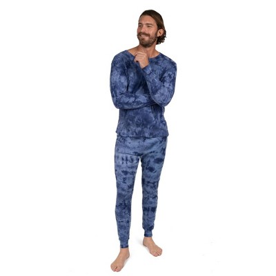 Leveret Mens Two Piece Cotton Pajamas Tie Dye Navy Mix Xxl : Target