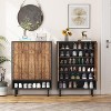Tribesigns 6-Tier Shoe Cabinet with Door, Modern Shoe Storage Cabinet for Entryway Hallway - 3 of 4