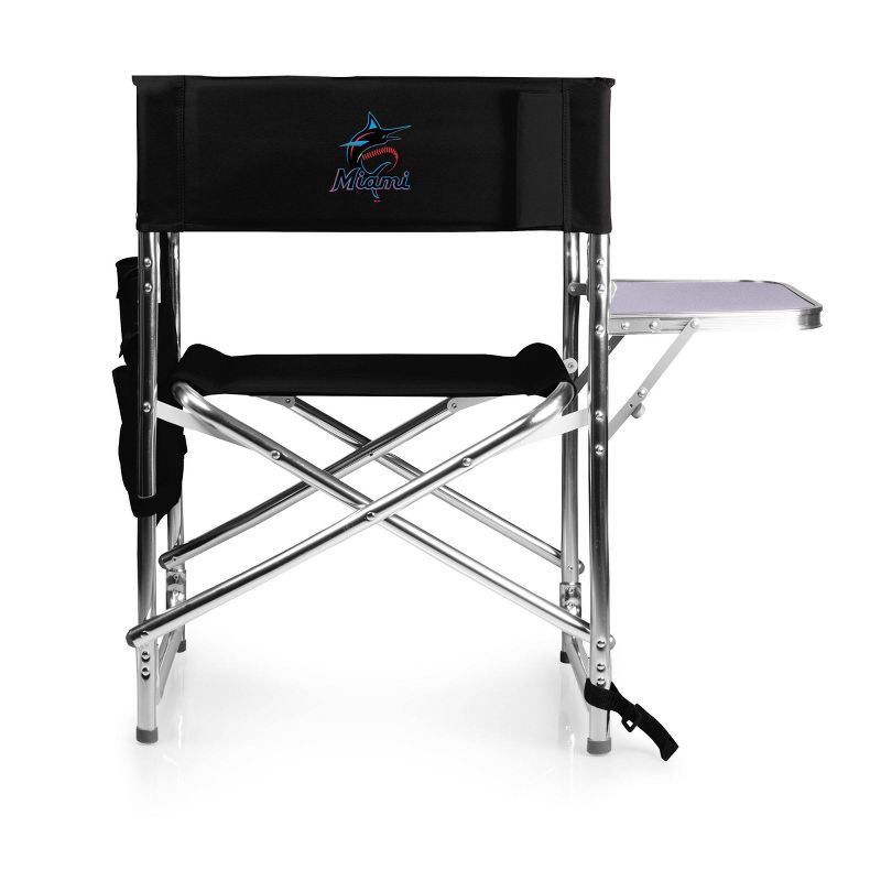 MLB Miami Marlins Outdoor Sports Chair - Black, 1 of 13