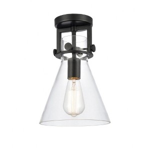 Newton Cone - 1 Light Flush Mount In Industrial Style-12 Inches Tall and 8 Inches Wide - 1 of 1