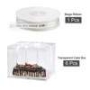 Unique Bargains 6 Pcs Birthday Parties Wedding Clear Tall Cake Box with Ribbon 1 Pc - 3 of 4